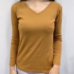 เสื้อคอวีแขนยาว ผ้าคอตตอนเนื้อดีพร้อมส่ง