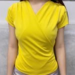 งานไขว้หน้าแขนสั้น ผ้าคอตตอนผ้าหนาใส่สบายพร้อมส่ง