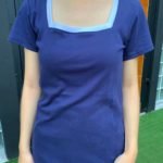 งานเสื้อคอเหลี่ยมทูโทน ผ้าคอตตอนอย่างดีพร้อมส่ง